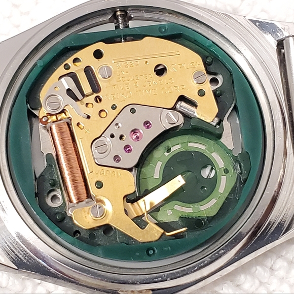 Vintage Seiko SQ Men's Stainless Steel Silver Dial Watch Day Date Five Jewels - Picture 10 of 11